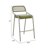 ZUO Rio Barstool (Set of 2) Green