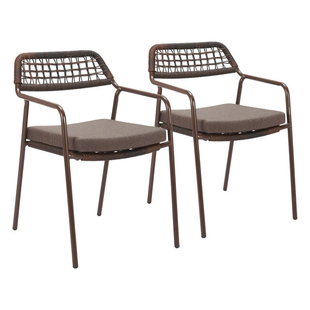 ZUO Rio Dining Chair (Set of 2) Brown