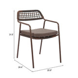 ZUO Rio Dining Chair (Set of 2) Brown