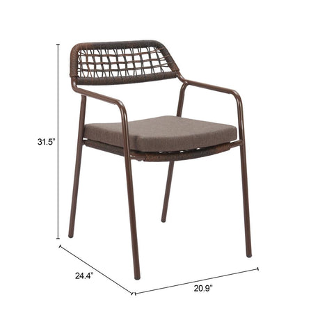 ZUO Rio Dining Chair (Set of 2) Brown