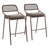 ZUO Rio Barstool (Set of 2) Brown