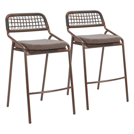 ZUO Rio Barstool (Set of 2) Brown