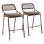 ZUO Rio Barstool (Set of 2) Brown