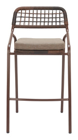 ZUO Rio Barstool (Set of 2) Brown