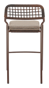 ZUO Rio Barstool (Set of 2) Brown