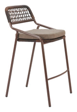 ZUO Rio Barstool (Set of 2) Brown