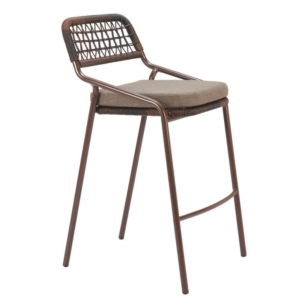 ZUO Rio Barstool (Set of 2) Brown