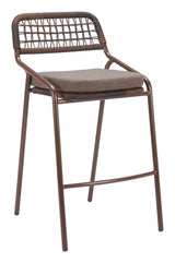 ZUO Rio Barstool (Set of 2) Brown