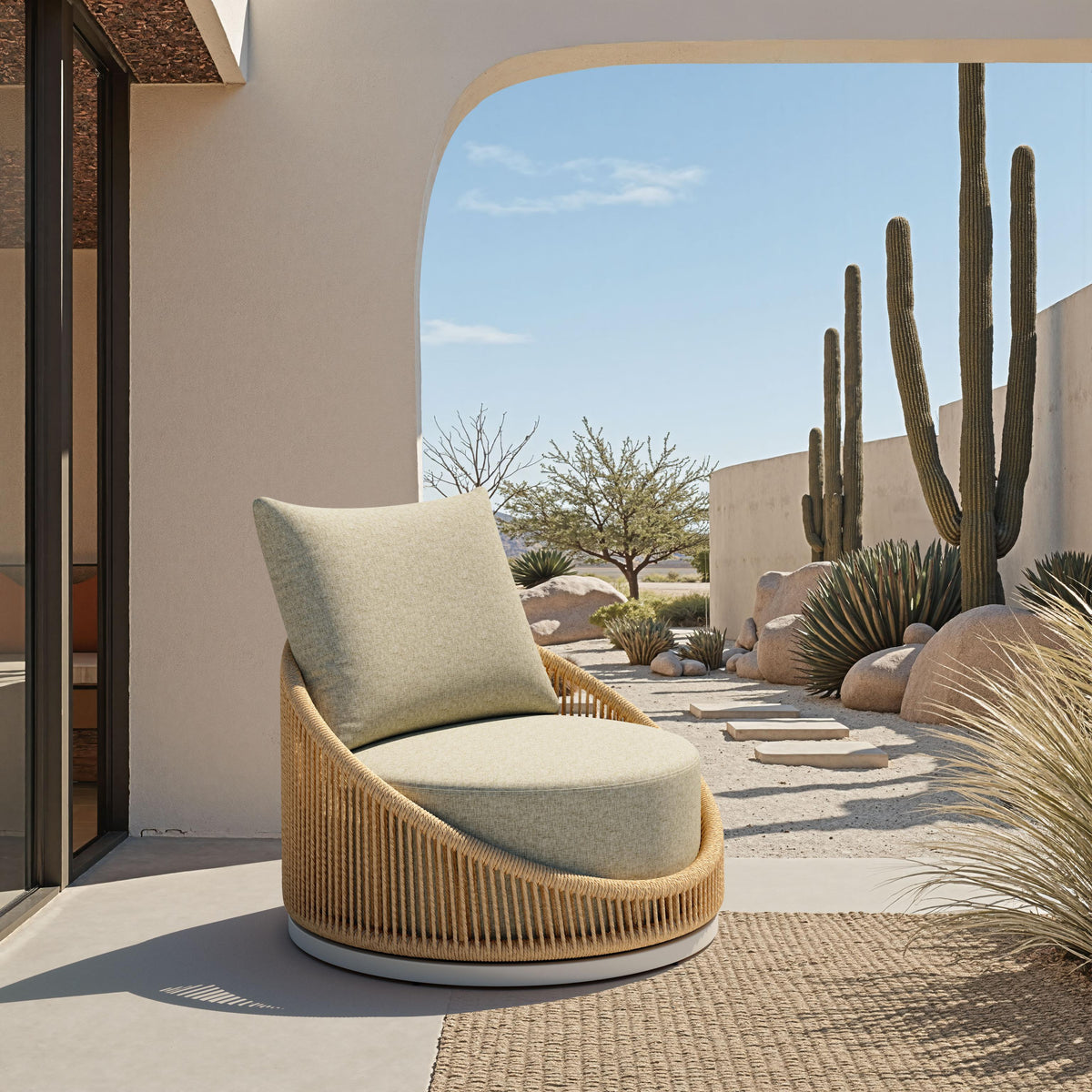 ZUO Cabana Swivel Chair Multicolor