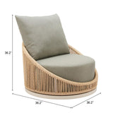 ZUO Cabana Swivel Chair Multicolor