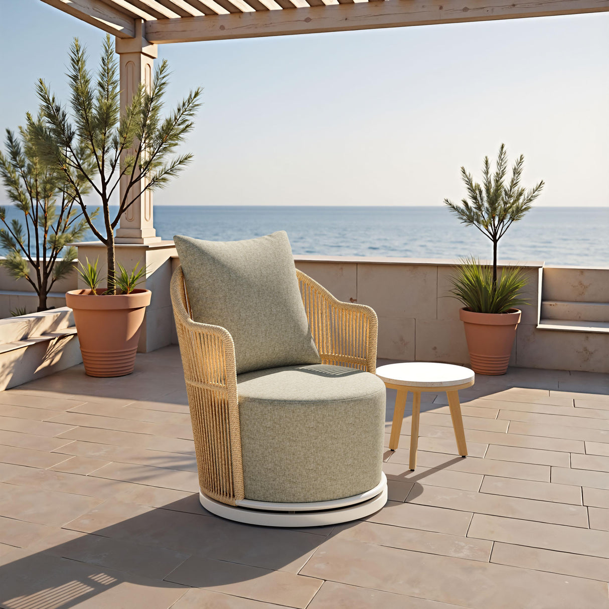 ZUO Lanai Swivel Chair Multicolor