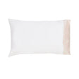Orchids Lux Porto Solid Color White/ Beige 20 X 40 Pillowcase