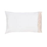 Orchids Lux Porto Solid Color White/ Beige 20 X 40 Pillowcase