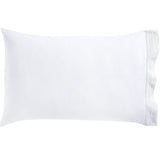Orchids Lux Olivia Solid Color & Embroidery White/White 20 X 40 Pillowcase