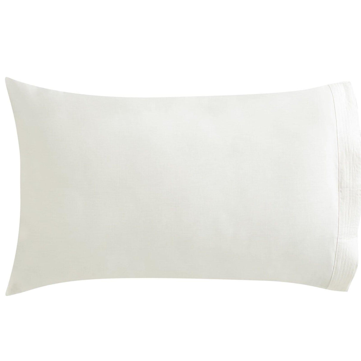 Orchids Lux Venice Solid Color & Pleated Vanilla 20 X 40 Pillowcase