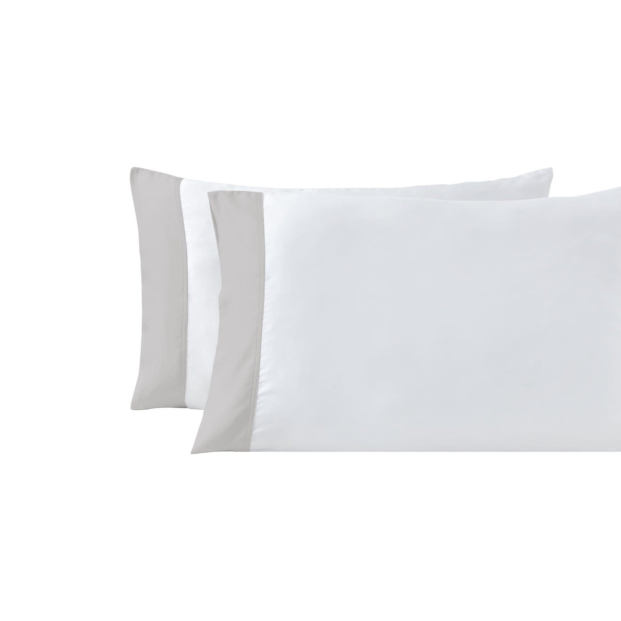 Orchids Lux Porto Solid Color White/ Mist 20 X 40 Pillowcase