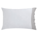 Orchids Lux Porto Solid Color White/ Mist 20 X 40 Pillowcase
