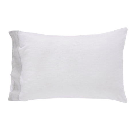 Orchids Lux Kyoto Solid Color White/ Mist 20 X 32 Pillowcase