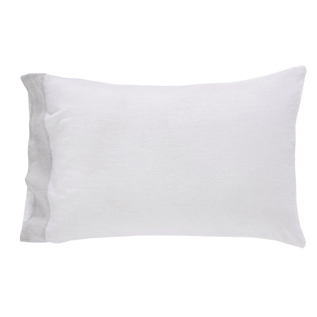 Orchids Lux Kyoto Solid Color White/ Mist 20 X 32 Pillowcase