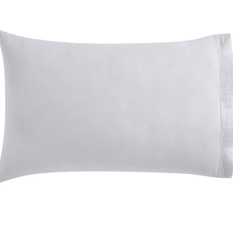 Orchids Lux Venice Solid Color & Pleated Silver 20 X 32 Pillowcase