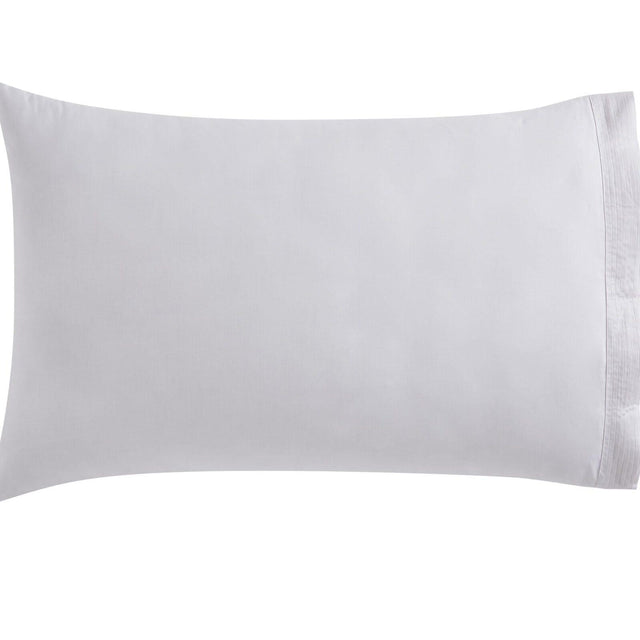 Orchids Lux Venice Solid Color & Pleated Silver 20 X 32 Pillowcase