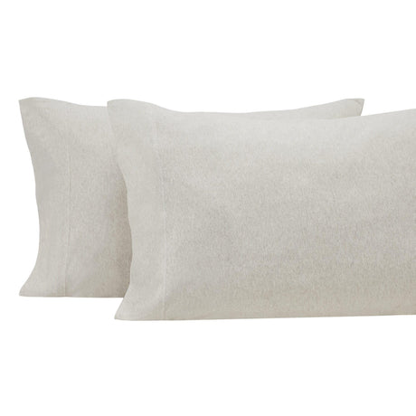 Orchids Lux Halston Solid Color Oatmeal Melange 20 X 32 Pillowcase