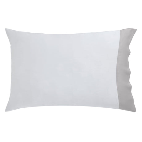 Orchids Lux Porto Solid Color White/ Mist 20 X 32 Pillowcase