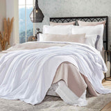 Orchids Lux Hudson Geomatric White 110 X 96 Blanket