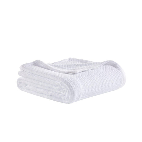 Orchids Lux Hudson Geomatric White 110 X 96 Blanket