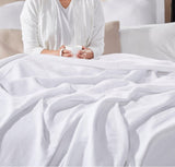 Orchids Lux Riviera Geomatric White 110 X 96 Blanket