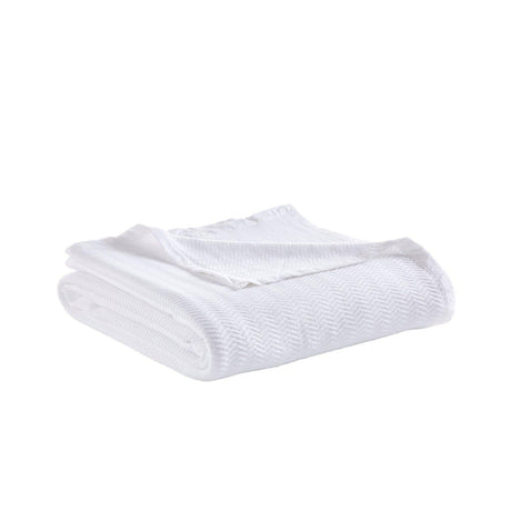 Orchids Lux Riviera Geomatric White 110 X 96 Blanket