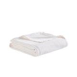 Orchids Lux Riviera Geomatric Off-White 94 X 96 Blanket