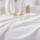 Orchids Lux Riviera Geomatric Off-White 94 X 96 Blanket