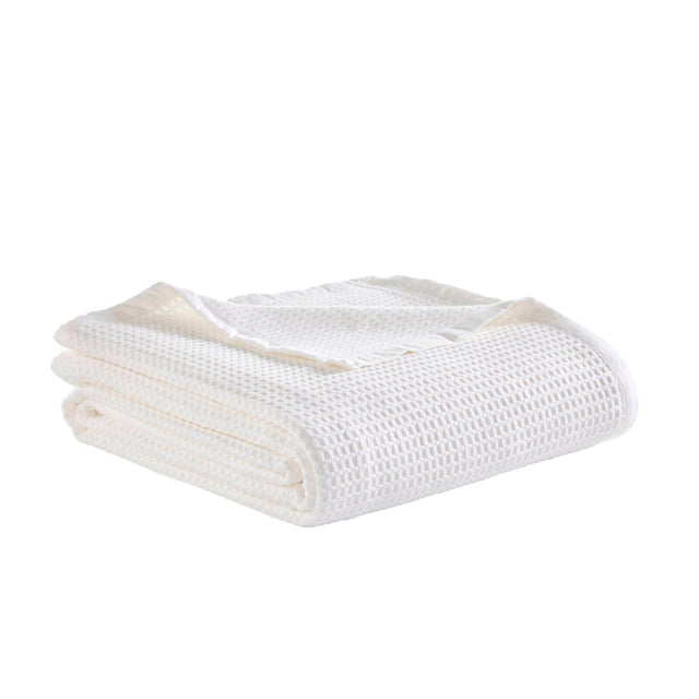 Orchids Lux Newpor Geomatric Off-White 110 X 96 Blanket