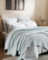 Orchids Lux Newpor Geomatric Blue 94 X 96 Blanket