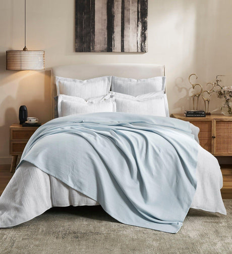 Orchids Lux Vienna Texture Blue 110 X 96 Blanket