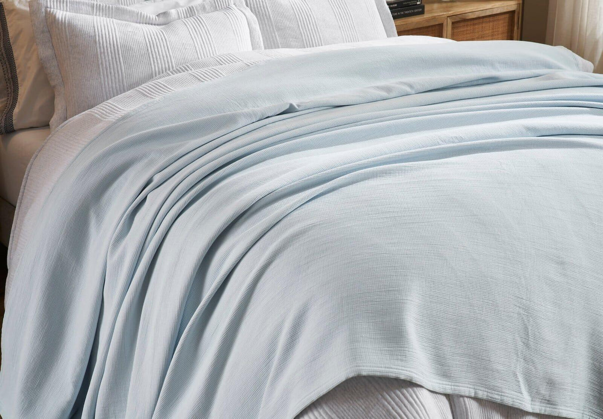Orchids Lux Vienna Texture Blue 94 X 96 Blanket