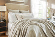 Orchids Lux Dana Texture Beige 110 X 96 Bed Throw