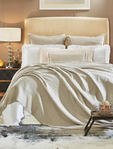 Orchids Lux Dana Texture Beige 94 X 96 Bed Throw