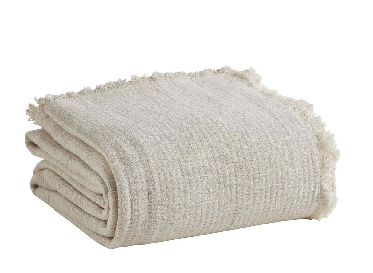 Orchids Lux Dana Texture Pearl 110 X 96 Bed Throw