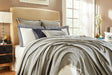 Orchids Lux Dana Texture Navy 94 X 96 Bed Throw