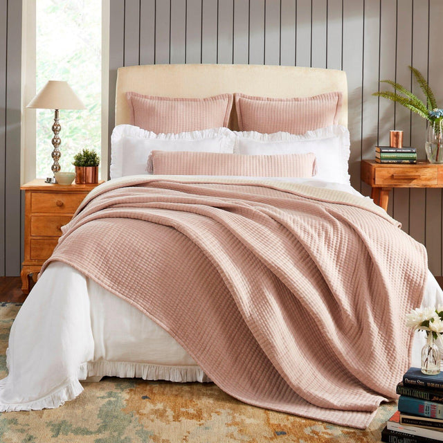 Orchids Lux Molly Geomatric Lavender 94 X 96 Bed Throw