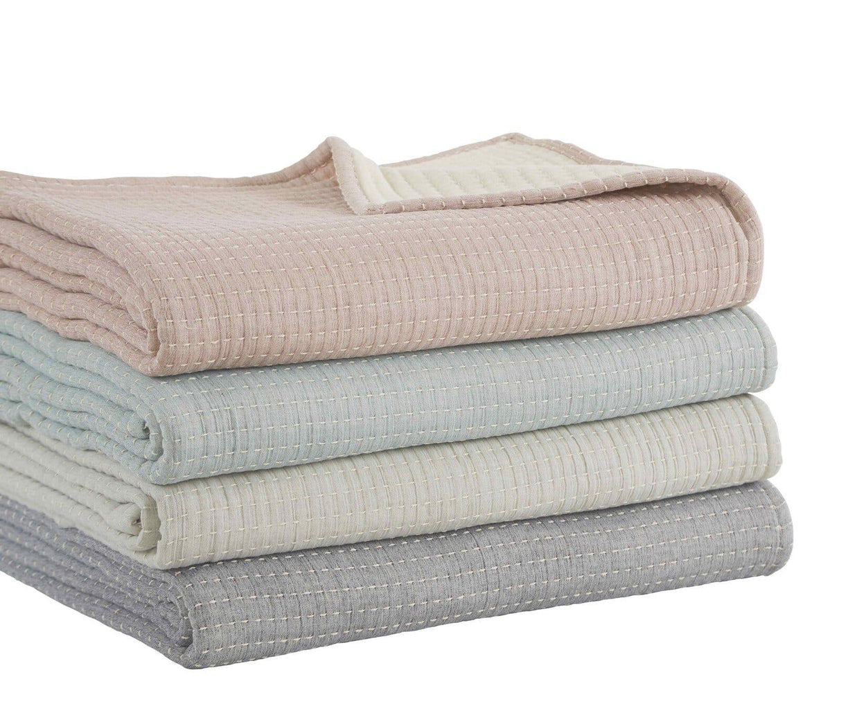 Orchids Lux Molly Geomatric Mint 94 X 96 Bed Throw