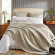Orchids Lux Molly Geomatric Beige 110 X 96 Bed Throw