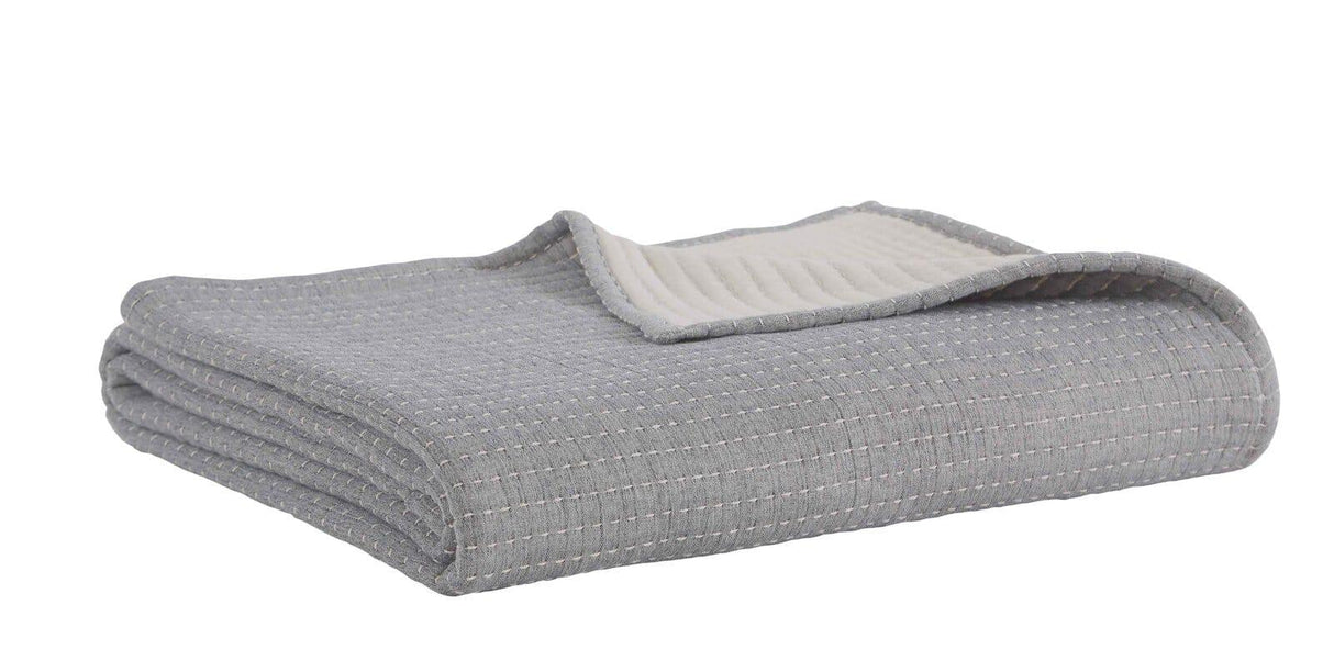 Orchids Lux Molly Geomatric Navy 110 X 96 Bed Throw