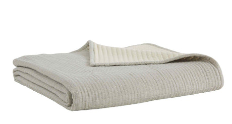 Orchids Lux Molly Geomatric Beige 94 X 96 Bed Throw