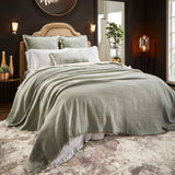 Orchids Lux Dana Texture Mint 94 X 96 Bed Throw