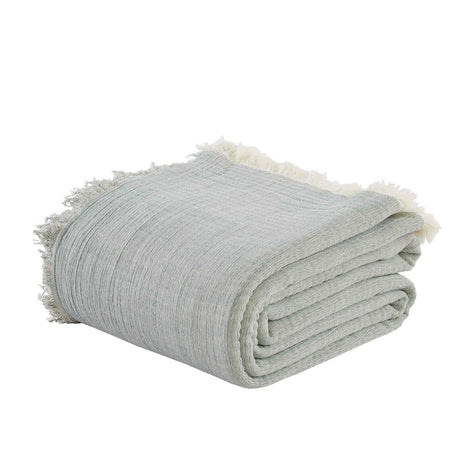 Orchids Lux Dana Texture Mint 94 X 96 Bed Throw