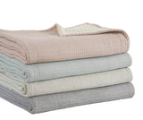Orchids Lux Molly Geomatric Navy 94 X 96 Bed Throw