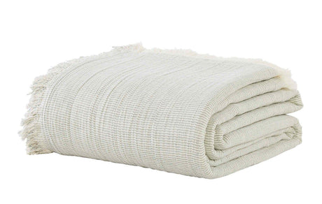 Orchids Lux Monroe Texture Mint 110 X 96 Bed Throw